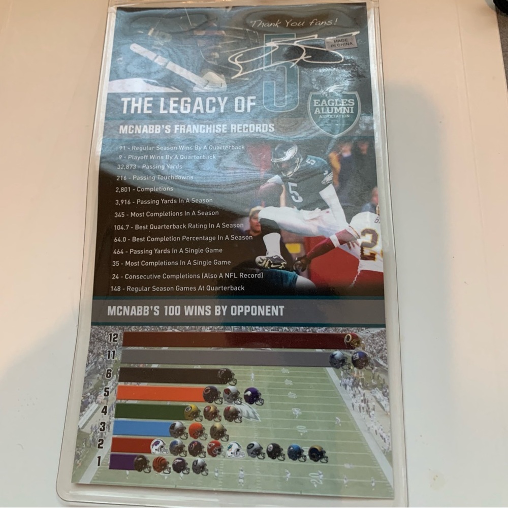 NFL EAGLES PHILADELPHIA Hall of Fame Ticket McNabb Lanyard with the Game Ticket - Picture 8 of 12